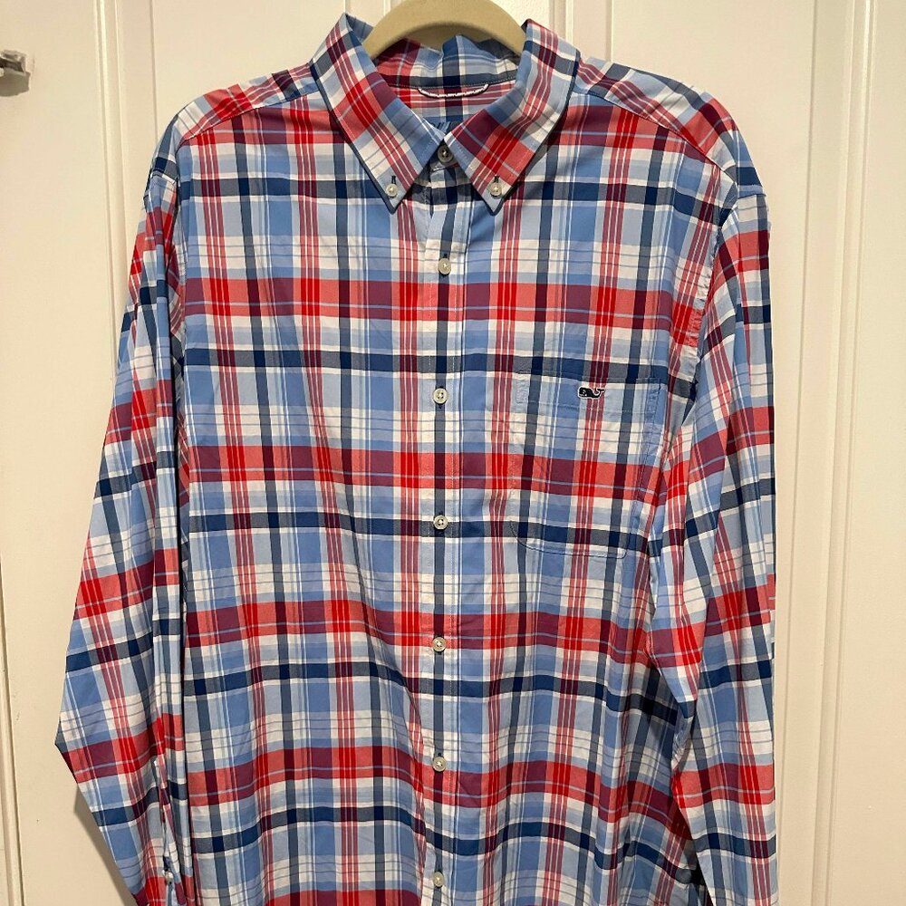 Vineyard Vines On The Go Performance Dress Shirt XL